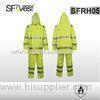 Reflective hi vis flame retardant coveralls workwear ANSI 107 polyurethane over FR cotton knit