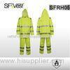 Reflective hi vis flame retardant coveralls workwear ANSI 107 polyurethane over FR cotton knit