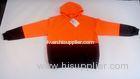 High visibility fluorecent orange assorted color sweater with reflective thread binding
