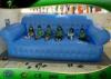 Large Airproof Inflatable Shapes Parks Inflatable Blue Sofa With Bouncer