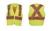 100% polyester front tricot and back mesh fabric reflective safety vest with many pockets