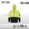 High visibility clothing class D safety jacket AS/NZS floresecent with bottom navy