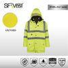 Three in one detachable windbreaker Reflective Safety Jacket with PU or PVC coating waterproof