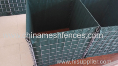 Perimeter Defensive Hesco Barrier with 8 gauge wire