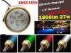 1/2&quot; NPT Underwater Boat Waterproof LED Drain Plug Light CREE 12V 1800lm