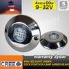 12 ~ 24V 60W LED Drain Plug Light Amber Squid Fishing Marine Yatch Underwater Transom led light