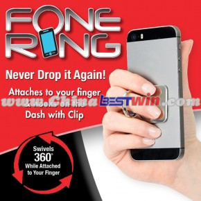 Fone Ring Finger Grip Rotating Ring Stand Holder for Mobile Phones iPhones Tablets iPads As Seen On TV