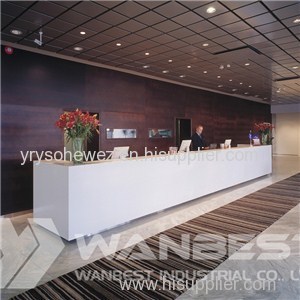 Corian White Reception Desk