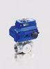Electric 3 Way Stainless Steel Ball Valve With Part - Turn Rotary Electric Actuator