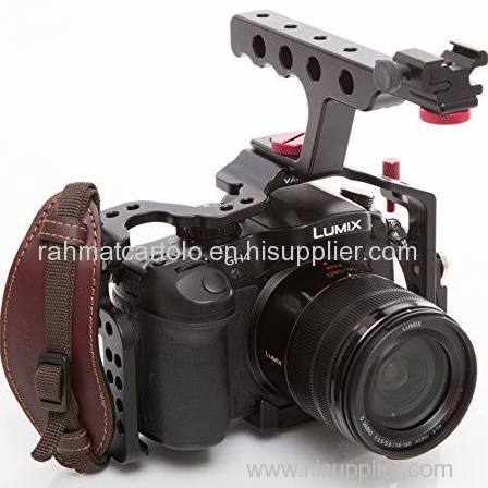 DSLRPRos Panasonic Lumix DMC-GH4 4K Mirrorless Digital Camera (Body Only) Black + Varavon Cage Bundle