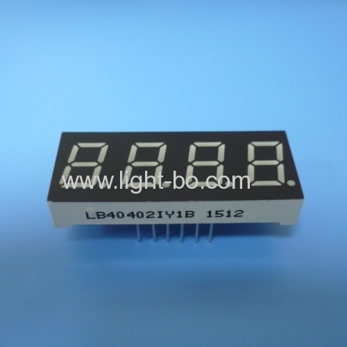 Super Bright Amber four digits 0.4" common anode 7 segment led display for instrument panel