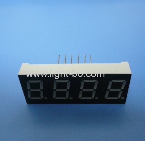 Super bright red common anode 0.4" 4 digit 7 segment led display for process indicator