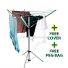 Indoor and Outdoor Free Standing Steel Umbrella Rotary Clothes Dryer