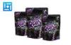 Dark Purple Printing Foil Stand Up Pouches Package Chocolate With Tear Notch