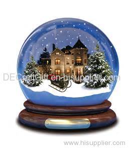 chinese factory custom made handmade resin snow globes with photo insert for home decoration