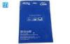 Blue Printed Stand Up Zipper Pouch / USB Cables flat Resealable Foil Bags
