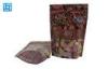 PET / CPP Laminated Food Stand Up Pouch Zipper Moisture Proof Brown For Nut