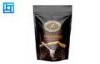 Resealable Zip Lock Foil Stand Up Pouches Bag Brown Surface For Coffee Bean