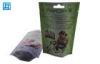 Resealable Flat Bottom Pet Food Packaging Colored Butterfly Handle With Tear Notch