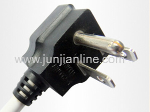 3pin power plug flat 125v American ul power extension cord