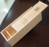 Sliding lid wooden wine box