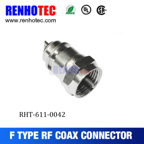 Made in China F Male RF Connector Electrical Coaxial Terminal Tube F Connectors