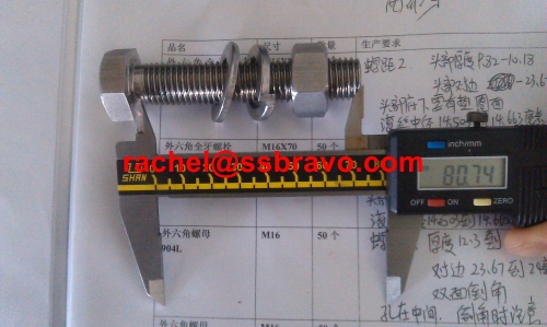 S32205 bolt china hexagonal cap bolt
