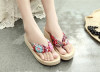 white wedge flip flops china