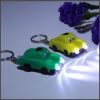 Green Energy Product 2-LED Cartoon-Car Solar Key Chain Flash Light with Solar Panel 031