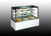 Flat glass Cake Showcase Chiller fridge with 4 caster wheels