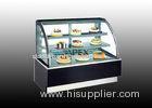 Digital control Curved glass Cake Showcase Chiller front sliding door