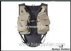 White Small Inflatable Hunting Fishing Vest Pe Foam Filling Open Sides