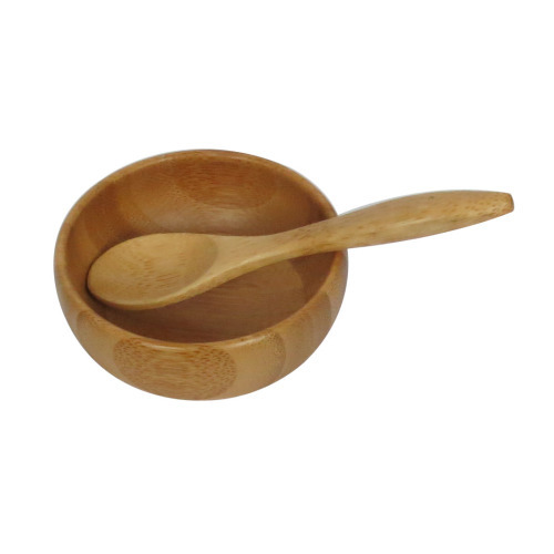 100% natural bamboo bowl and spoon