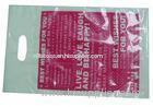 Red Custom Made Die Cut Handle Plastic Bags With Logo Print HDB14