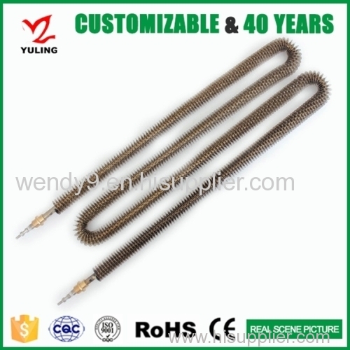 M shape stainless steel finned tubular heater heating element