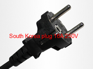 KC super quality power cord 2 pin with iec c7 for Korea