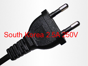 High quality South Korea two power plug wire