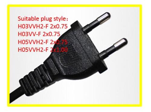 High quality South Korea two power plug wire