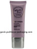 BB skin cream cosmetic tube container with the flat top metalized cap