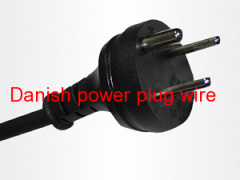 Factory direct Denmark 3pin power plug cord