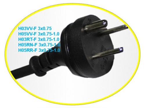 Factory direct Danish three power plug wire