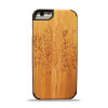 New design premium wood phone case solid phone protective cord back high quaility Iphone6/6P Wisdom Tree