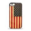 New design premium wood phone case solid phone protective cord back high quaility Iphone6/6P U.S. Flag