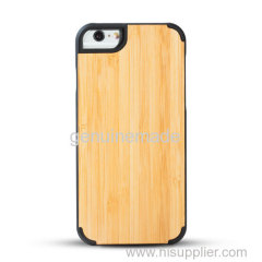 New design premium wood phone case solid phone protective cord back high quaility Iphone6/6P Bamboo