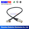 Right Angle 1.0/2.3 Plug to Straight BNC Jack RF Connector