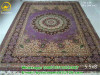 5.5x8ft Purple Persian Silk Carpet Fashionable Design Natural Dying persian isfahan rugs for sale