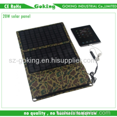 20W Portable Folding Solar Panels/Charge for Laptops/Mobile Phones
