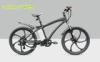 Black 26&quot; Electric Mountain Bicycle Magnesium Alloy Complete Wheel Motor For Man