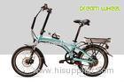 Blue Folding Electric Bike Lightweight 36V 350W 32Km/H Pedals Assisted System