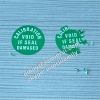 Custom Green QC Passed Tamper Evidence Label Round Destructible Calibration Void Sticker